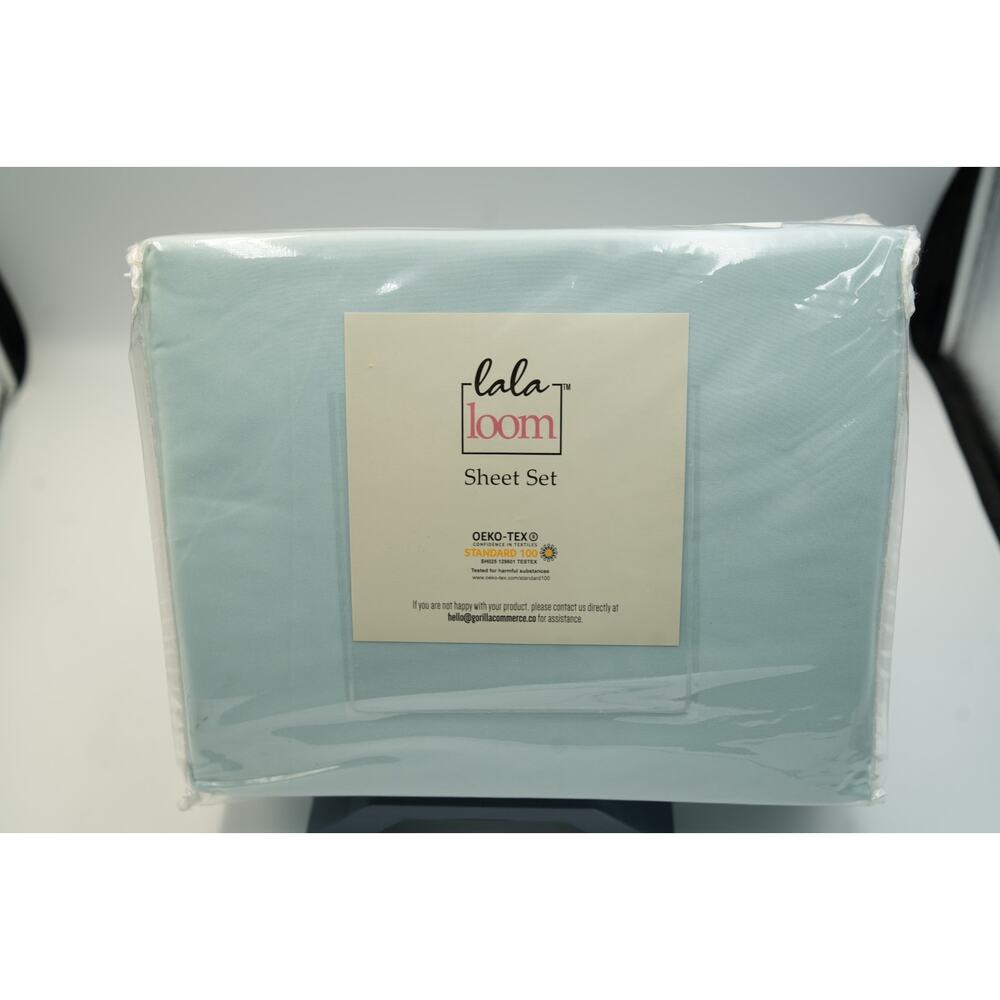 Full Size Lala Loom Sheet Set Oeko-Tex Standard‎ 100 Light Blue New set